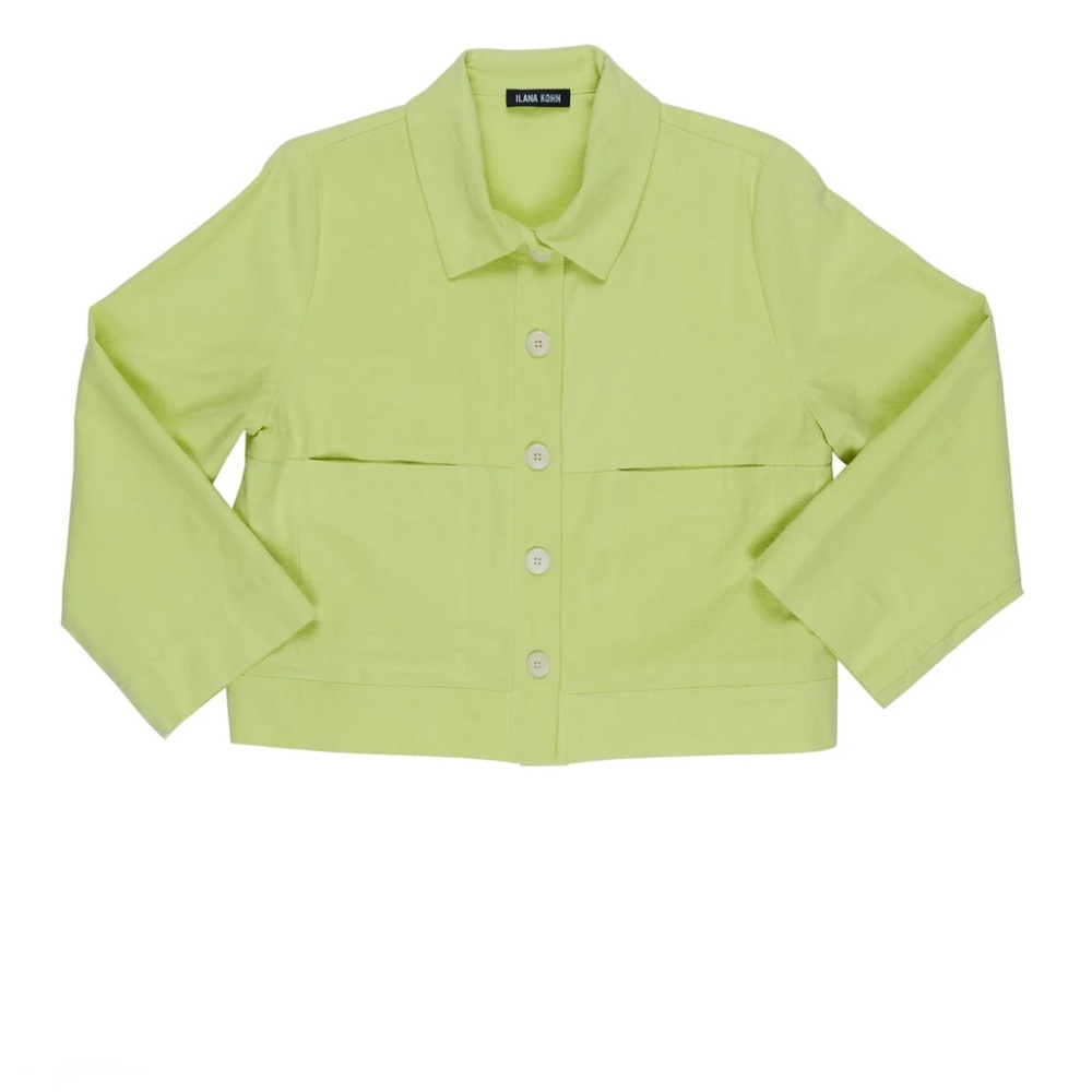 Ilana Kohn Women's Tabby Crop Chore Jacket in Key Lime (NWT!!)